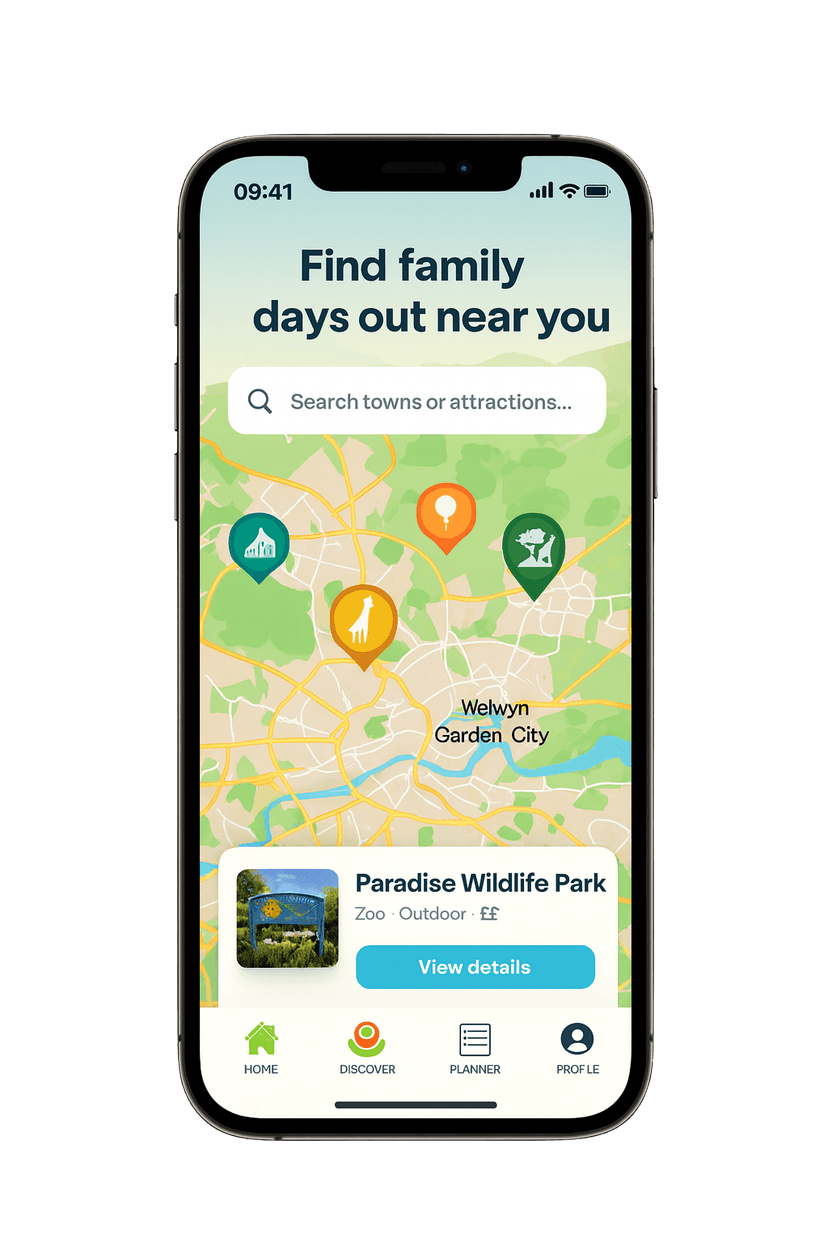 ParkVenture MVP phone mockup